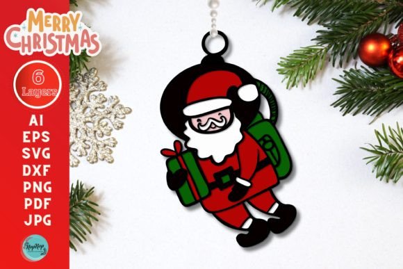 3D Happy Santa Astronaut for Christmas Branding