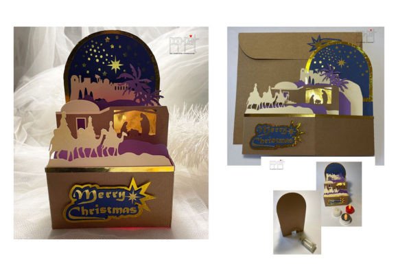 3D SVG Nativity Scene for Christmas Branding