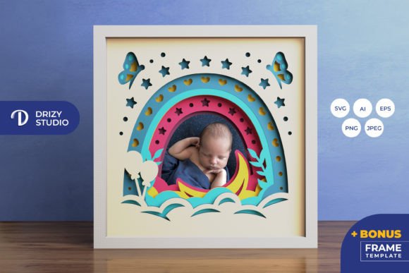 Baby Shower Photo Frame Shadow Box