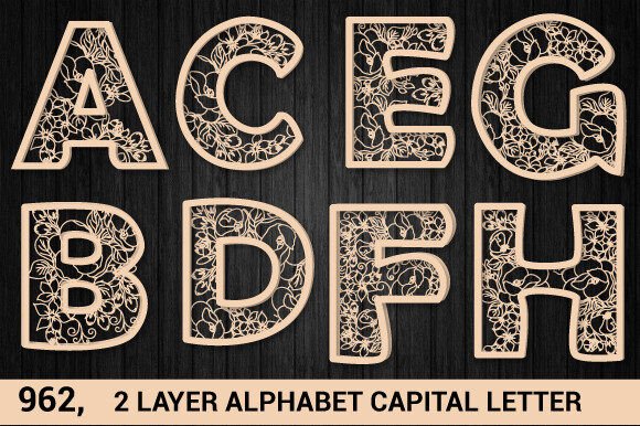 Christmas Alphabet Bundle SVG Layer 962