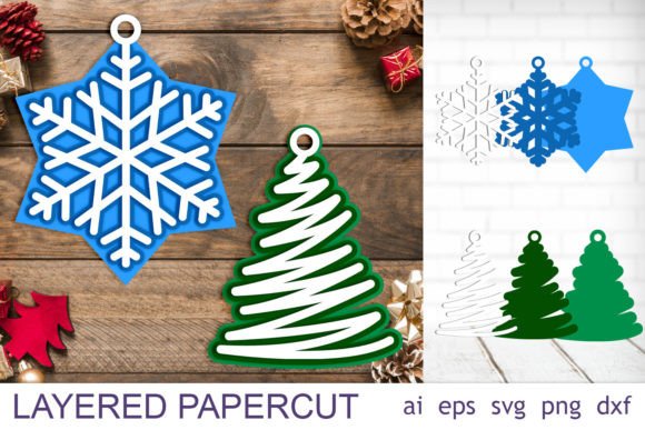 Christmas Decor 3d Layered Papercut