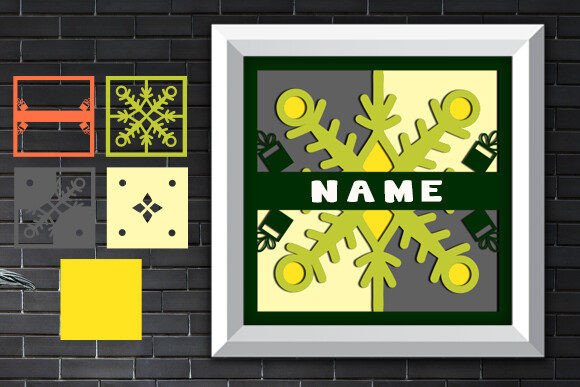 Christmas Shadow Box Snowflake Paper Cut 3D SVG