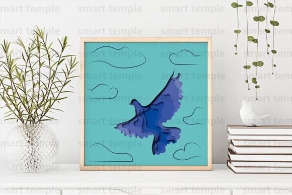 Eagle Shadow Box Svg, Birds 3d Paper Art