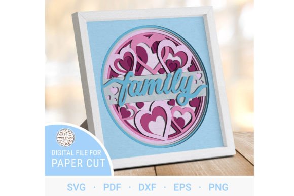 FAMILY 3D SVG Templates for Shadow Boxes & Decor