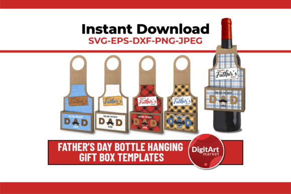 Father’s Day Bottle Hanging Box Template