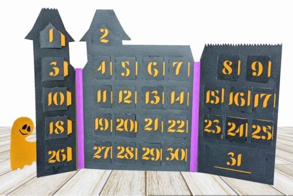 Halloween Countdown Card 3D SVG