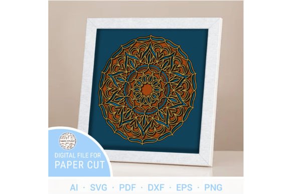 MANDALA Multilayer Paper Cut Template