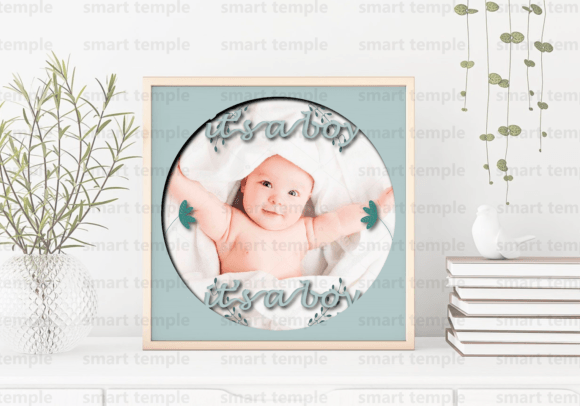 Shadow Box Baby Boy, 3D SVG