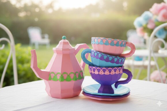Tea Time Cup and Pot
