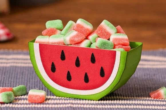 Watermelon Snack Bowl 3D SVG Freebies